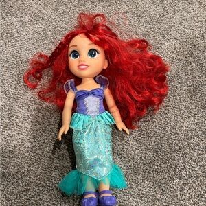 Mermaid Doll with Red Hair and Purple Outfit